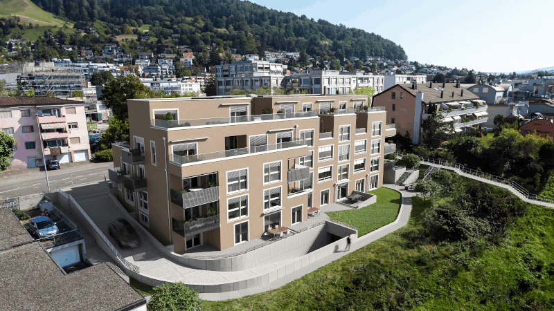 Neubau 32 Wohnungen in Geroldswil altersgerecht mit Fitnessräumen und Concierge